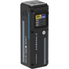Powerology 27000MAH Smart Display 140W Power Bank, Siyah