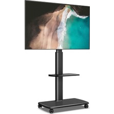 Fitueyes Tekerlekli Tv Standı, 32-70 Inç Ekranlar Için Ayarlanabilir ve Raflı Sehpası