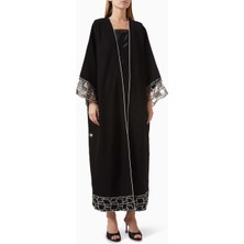 Elna Line Yüzde 100 Konfor Sağlayan Kristal Detaylı Açık Abaya ve Sheila Modelleri