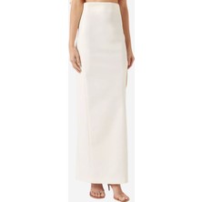 Awake Cut-Out Detaylı Kalem Etek, Krem