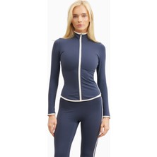 Because Of Alice Base Contrast Trim Zip Up Jacket Şekillendirici Kontrast Detaylı Kadın Ceket