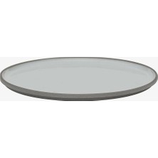 Hasami Porcelain Gri Tabak Kapak 255 mm Modüler Japon Seramik Servis Tabağı