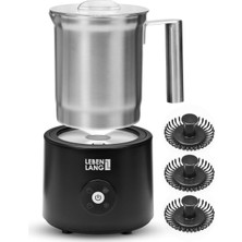 Lebenlang 2'si 1 Arada Elektrikli Süt Köpürtücü & Kakao Makinesi, 250 Ml, 4 Mod, 2 Yedek Çırpıcı