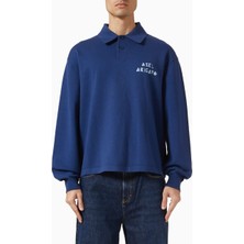 Axel Arigato Frey Polo Merino Yün Karışımlı Kazak, Lacivert