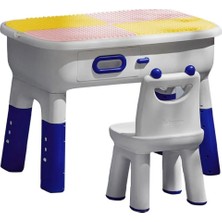 Baby Care Mavi Çocuk Etkinlik Masa ve Sandalye Seti – 12-24 Ay, Ergonomik Tasarım