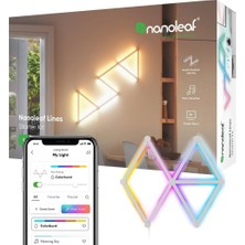 Nanoleaf Lines 60° Başlangıç Kiti, 9 Rgbw LED Akıllı Işık Çubuğu, Müzik & Ekran Senkronizasyonlu