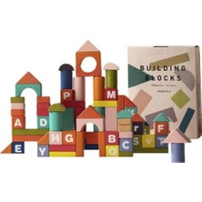 Baby Care Ahşap Building Blocks 84 Parça Eğitici Oyuncak