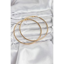 Bşk Virgo 316L Çelik Gold Renk 75 mm Halka Küpe