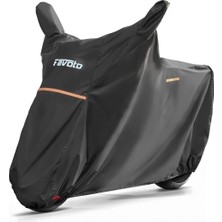 Favoto Xl Motosiklet Brandası, Su Geçirmez, Dikiz Aynalı, Siyah, Uv ve Rüzgar Korumalı
