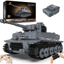 JM Bricklayer Tank Kelepçeleme Blokları Modeli, 2. Dünya Savaşı Kaplan Tankı, Uzaktan Kumandalı, 800 Parça