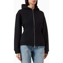 EB Denim Gri Zip- Up Hoodie - Şık Tasarım - Yüksek Kalite Kumaş - Günlük ve Şık Kombinler Için Ideal