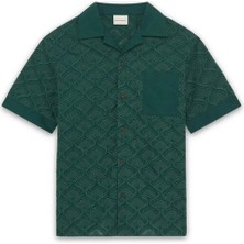 American Rag Cie La Chemise Brodée Tapisserie - Erkekler Için Şık ve Rahat Kısa Kol Gömlek