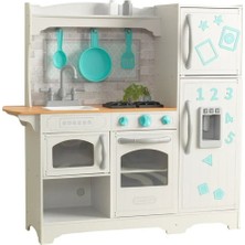 KidKraft Countryside Oyun Mutfağı,gerçekçi Özelliklerle Kırsal Tarzda Mutfak Oyuncağı