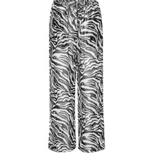 Rotate Zebra Desenli Düz Kesim Plaj Pantolonu