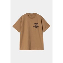 American Rag Cie %100 Pamuk Kahverengi S/s Cross Screw T-Shirt - Konfor ve Şıklık Bir Arada