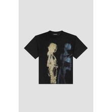 American Rag Cie 29 Palms Siyah Pamuk T-Shirt - Grafik Baskılı, Ağır Kalite Kapüşonlu Tişört