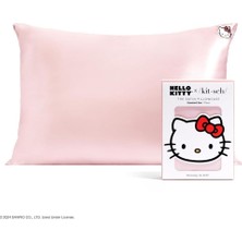Kitsch Hello Kitty x Fermuarlı Saten Yastık Kılıfı, 66 x 48 cm