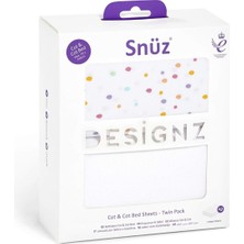 Snüz 2'li Çarşaf Seti 70X140CM Renkli Noktalı, Pamuklu, Beşik ve Karyolaya Uygun