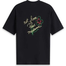 American Rag Cie Le T-Shirt Slogan Esquisse - Not From Paris Madame, Rahat Kesim, %100 Pamuk T-Shirt