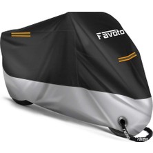 Favoto Su Geçirmez Motosiklet Örtüsü, 2 Kayış Tokalı 265 x 105 x 125 cm
