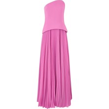 Solace London Britt Maxi Dress Askısız Maxi Elbise Pembe