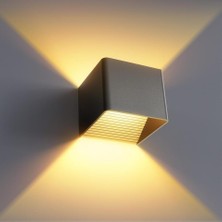 Home London Breeze Modern LED Duvar Lambası Iç Mekan ,siyah 7W Yukarı Aşağı Aydınlatma, Alüminyum Yapı