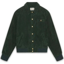 American Rag Cie Klasik Le Blouson Suede Erkek Ceket - Deri, Sıcak Yeşil, Şık Tasarım