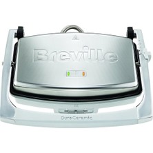 Breville Duraceramic Sandviç/panini Tost Makinesi, 2 Dilim, Paslanmaz Çelik, Yüzen Üst Plaka