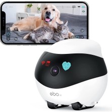 Enabot Ev Hayvanı Kamerası, Ebo Uygulamalı, 1080P Wlan Mobil Güvenlik Kamerası, Iç Mekan, Gece Görüşlü