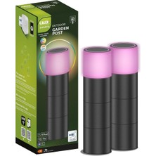 Calex Akıllı Dış Mekan LED Bahçe Lambası 2'li Set,rgb Renkler, Sıcak Beyaz Işık, Kısılabilir