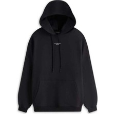 American Rag Cie Not From Paris Madame Sloganlı Siyah Kapüşonlu Sweatshirt - %100 Pamuk ve Konfor