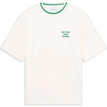American Rag Cie 100% Pamuk Le T-Shirt - Erkekler Için Kontrast Ribanalı Slogan Tişört