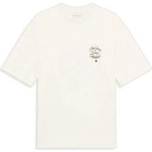 American Rag Cie 100% Pamuk Slogan Vignes T-Shirt - Rahat Kesim ve Ribana Yaka