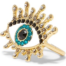 Kurt Geiger Crystal Eye Yüzük, Altın Ton, Kristalli