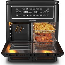 Breville Sıcak Hava Fritözü Halo Flexi ,dijital Çift Hazneli Air Fryer, 11 L Kapasite, 2400 W Güç