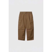 American Rag Cie 100% Pamuklu Kahverengi Cole Cargo Pantolon - Geniş Paça, Makinede Yıkanabilir