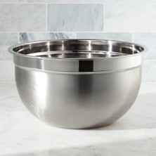 Crate & Barrel Paslanmaz Çelik 6.6l Kase, Hindistan Üretimi, Denge ve Sağlamlık Için Tasarlanmış Düz Taban