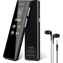 Zaqe 64 GB Dijital Ses Kayıt Cihazı, 1536 Kbps, A-B Tekrar, Şifreli, Sesle Kayıt, USB Şarjlı