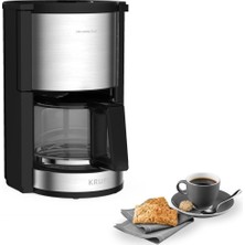 Krups KM321 Proaroma Plus Filtre Kahve Makinesi, 10 Fincan, 1100W, Paslanmaz Çelik Detaylı