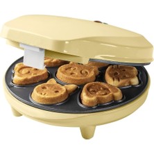 Bestron Mini Kurabiye Makinesi Hayvan Motifli, Mini Waffle Kalıbı, Pişirme Göstergeli ve Yapışmaz Kaplamalı
