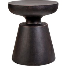 Home London Breeze Sehpa Beton ve Fiberglas Siyah Yuvarlak 45 Cm,modern Tasarım