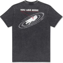 American Rag Cie You Are Here T-Shirt - %100 Pamuk, Siyah Renk, Rahat Kesim