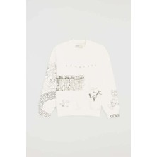 American Rag Cie Joy Sweatshirt - %100 Pamuk, 500GSM Ağırlıkta, Özgün Çizimlerle Süslü