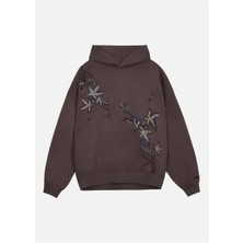 American Rag Cie Organik Pamuklu Kahverengi Hawthorn Kapşonlu Sweatshirt - Rahat Kesim