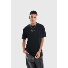 American Rag Cie Erkekler Için Küçük Imza T-Shirt - Şık Siyah Renk ve Kaliteli Kumaş