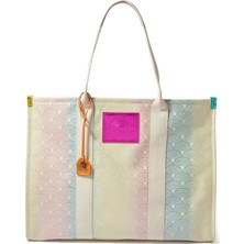 Kurt Geiger Xxl Southbank Tote Çanta 55X40X13 cm Denim Kumaş Genişletilebilir Tasarım