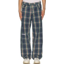 American Rag Cie Navy Renk Formula Plaid Baggy Jean Pantolonlar | Şık ve Rahat Tasarım