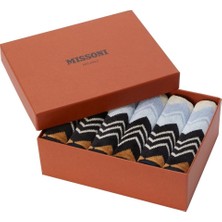 Missoni Home Giacomo Yüz Havlusu 6’lı Set, Ikonik Zikzak Desenli %100 Pamuklu Lüks Havlu Takımı