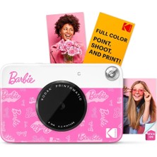 Barbie x Kodak 5mp Anında Baskılı Dijital Kamera, Zınk Teknolojili, Yapışkanlı Fotoğraf