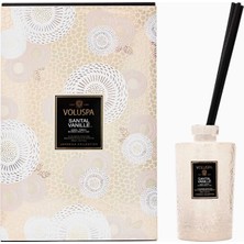 Voluspa Santal Vanille Lüks Oda Kokusu, Sıcak Vanilya Aromalı Cam Difüzör